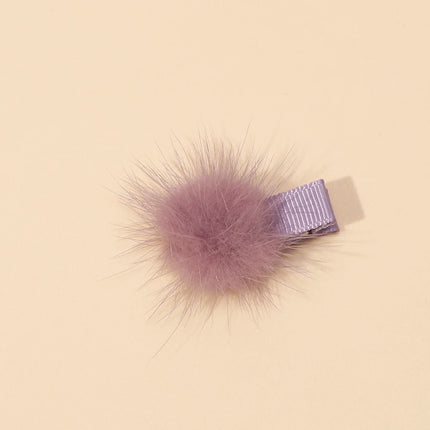 Popular Fashion Baby Girls Hair Clips Solid Plush Hairpins for Children Seamless Hair Grips for Kids Baby Hair Accessories