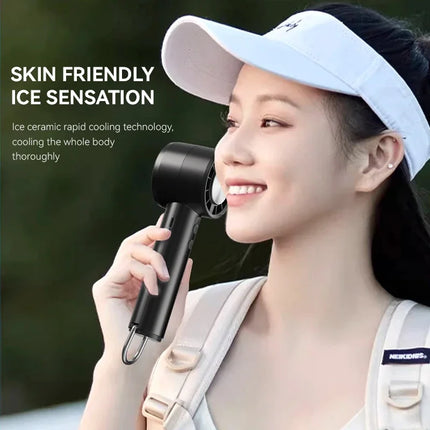 Lenovo Handheld Small Fan Refrigeration Air Conditioner Portable Silent Highspeed Led Display High Wind Power USB Charging Fan