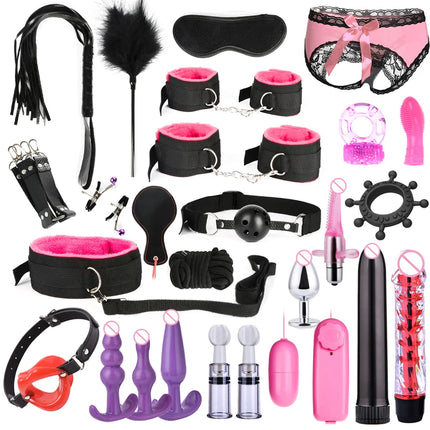 Erotic Accessories BDSM Bondage Slave Whip Restraints Fetish Spanking Flogger Adults Games Sex Toys For Women Men Sexy Blindfold