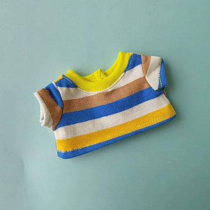 For 17cm Labubu Doll Clothes Labubu Summer Colorful T-shirt Work Pants Dressing Set Labubu Trendy Ropa