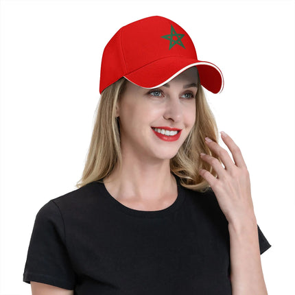 Morocco Flag Outfits Men Women Baseball Cap  Trucker Hat Unique Daily Headwear Adjustable Snapback Cap