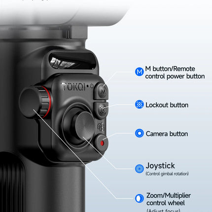 M02 New 3-Axis Handheld Gimbal Stabilizer for Smartphone with Wireless Remote for iPhone Android Phone Face Tracking Tiktok Vlog
