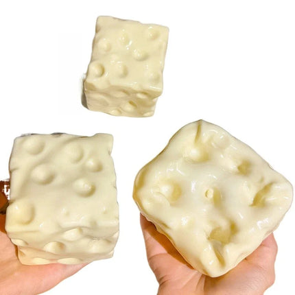 6CM Simulation Cheese Squishy Stress Relief Toy Slow Rising Moldable Venting GiantASMRSensory Anti-Stress Toy Holiday Gift Sloth