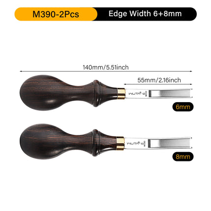 WUTA 1PC Professional Leather Wide Edger Skiver Edge Beveler Sharp M390/DC53 Steel Skiving Thinning Trimming Craft Leather Tools