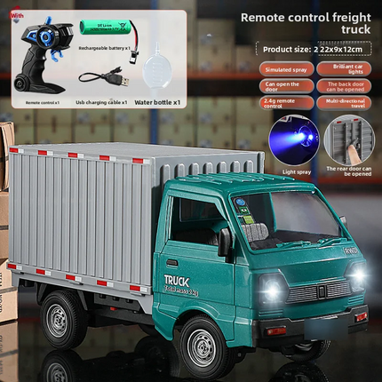 Spray Acousto-optic Remote Control Car Simulation Double Door Micro Card Drift Car Bread Truck Children's Toy Car