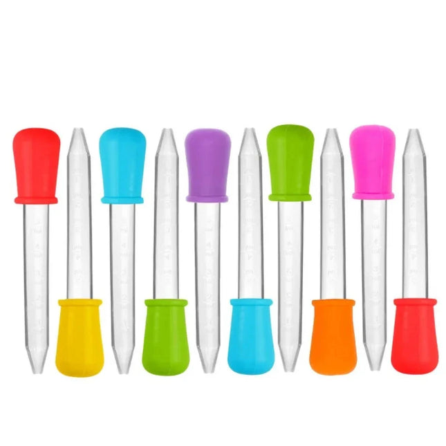 1-30Pcs Small Plastic Graduated Dropper Liquid Eye Ear Pipette Drawing Paint Tools Lab Experiment Toys For Children Kids Gift