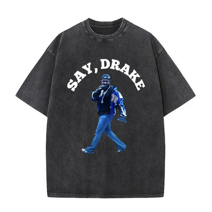Washed Vintage Rapper Kendrick Lamar Album Merch T-shirts Men's Clothing Hip Hop Retro Oversized T-shirt Fashion Trend Tee Shirt