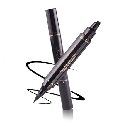 Long-lasting Eye Liner Pencil for Eye Makeup,Waterproof Double-Sided Liquid Eyeliner Stamp Pen Set for Beginners