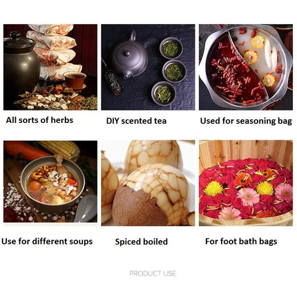 5 PC 100% Cotton Cloth Bag Spice Strainer Mesh Filter Herbal Ball Kitchen Cooking Tools Colander Bag