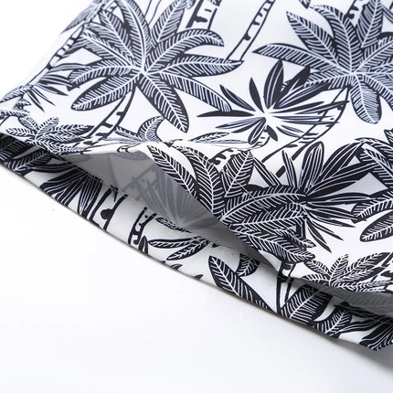 Hainan Island Beach Shirt Men's Set Sanya Travel Hawaii Large Size Floral Print Five-Quarter Pants Short Sleeve Casual Shirt