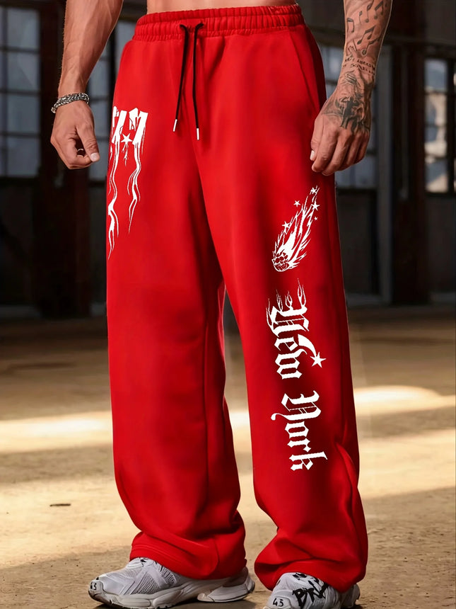 Men'S Versatile Solid Color Drawstring Loose Casual Sports Pants，Spring And Autumn Men'S Outdoor Home Casual Trousers