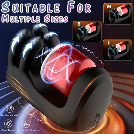 Adult Male Sex Toy Penis Stimulator Massager 9 Vibration Rotation Suction Modes USB Rechargeable Masturbation Cup Adult Supplies