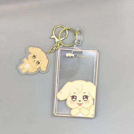 Aniteez Card Holder Keychain Keyring  Acrylic Characters Photocard Sleeves Hongjoong Seonghwa Yunho Yeosang Keychain