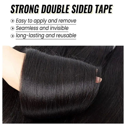 Tape in Hair Extensions Brazilian Hair 100% Remy Human Hair Extensions 20 Pcs for Women Skin Weft Adhesive Glue On For Salon