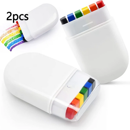 2026 New 2 Pcs Rainbow Crayon Paint Face Painting Birthday Party Colorful Theme Party Accessories Party Home Costume Favors