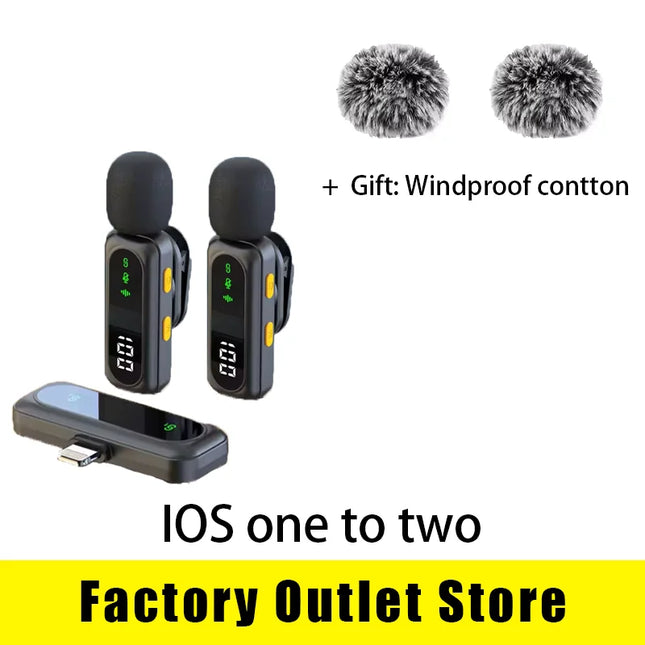 New Wireless Lavalier Microphone Video Recording Recording Podcast Noise Reduction mic  Live Gaming Phone  Android PC Mini Mic