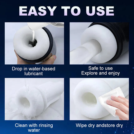 3 IN 1 Automatic Telescopic Sucking Male Masturbator Cup  Enlargement Penis Pump Vibrating Pussy Real Vagina Sex Toys for Men