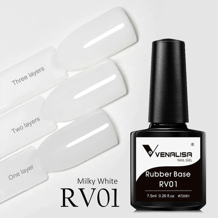 7.5ml Venalisa HEMA Free TPO Free Rubber Base Jelly Pink Soak Off UV LED Gel Polish Semi Permanent Nail Manicure Varnish