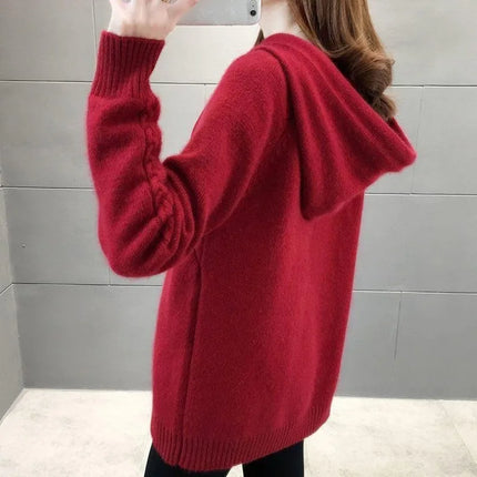 Plain Baggy Hoodies Sweatshirt for Women Korean Popular Clothes Basic Long Sleeve Cheap New in Nice Color Kpop Woman Hooded Tops