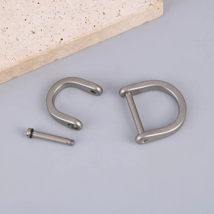 Titanium D Ring Key Shackle U Shape Key Ring Horseshoe Clasp For Car Fob DIY Leather Key Organizer Keychain