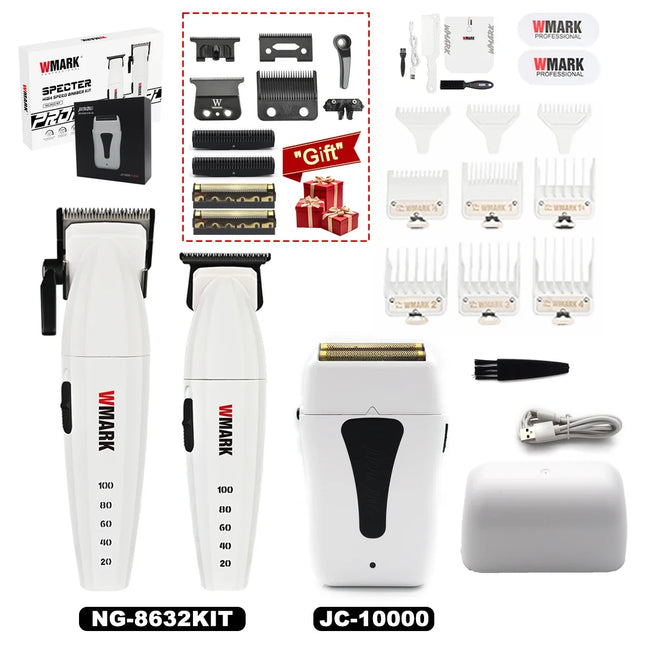 Hair Clippers Professional Kit with DLC Blade 10000RPM Barber Professional Hair Cutting Machine Wmark NG8632KIT JUCAI JC10000