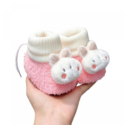 0-12months Infant boys girls Winter Shoes Cartoon Rabbit Soft Sole First Walking Flats Shoes  for baby girls