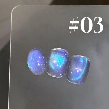 1-6PCS Popular Winter Internet Celebrity Hot-selling Northern Lights Cat Eye Magnet Gel Nail Polish Nail Art Nail Supplies