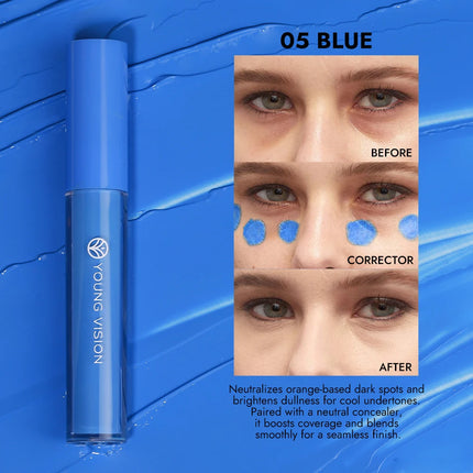 YOUNG VISION 6 Colors Hydrating Fresh Concealer Brightens Skin Tone and Covers Blemishes and Dark Eye Circles Concealer