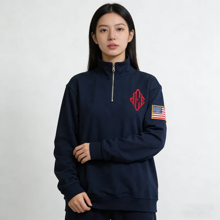 American Fashion Trend Selling Spot Pattern Embroidered Hoodie Women Street Y2K New Hip Hop Retro Loose Sweatshirt Unisex Hoodie