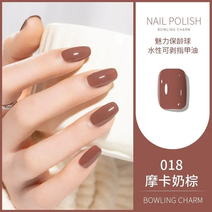 2025 Summer Solid Colored Nail Polish Tangerine Glitter Nails Art Water-Based Peel Off Nail Polish No Need Lamp Manicure Varnish