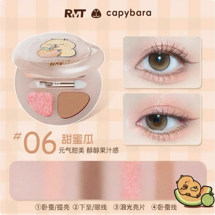 RMT Romantic Beauty Eye Shadow Silkworm Palette - Four Colors Matte Contouring & Brightening Eyeshadow Palette