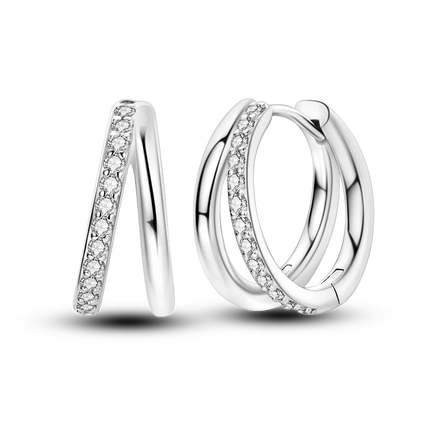 Orstarry 925 Sterling Silver Crystal Circular Eardrops Drop Earrings Women Earrings Charm Fashion Versatile Party Jewelry Gifts