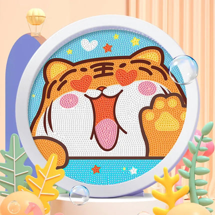 Kids Craft  Unicorn Diamond Painting Kitten Children's Handmade Dinosaur Creative Diamond Stickers Tiger Diy Point Diamond Paint