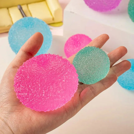 1Pc Squishy Multicolor Texture Ice Ball Squeeze Toy for Adult Soft Pinch Pop Fidget Toys Children Halloween Christmas Gifts