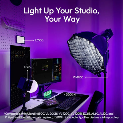 Ulanzi D200H D200 7 in 1 Stream Deck Controler Keyboard with 14 LCD Keys for OBS Live Youtube Content Creation Gaming Office