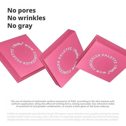 Four Color Concealer Waterproof Covers Acne Scars And Dark Circles Nasolabial Fold Lightweight Facial Brightening Foundation