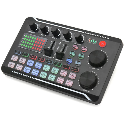 F998 Sound Card Microphone Sound Mixer Sound Card Audio Mixing Console Amplifier Live Music Mixer Amplifier Dj Equipment
