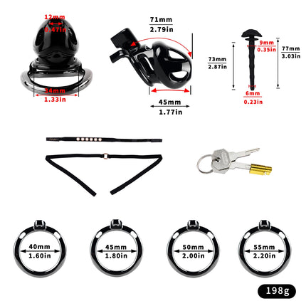 LICKER Strapon Resin Chastity Cage With Aluminum Alloy Penile Ring Silicone Catheter Dick Pleasure Cock Restrict For Asceticism