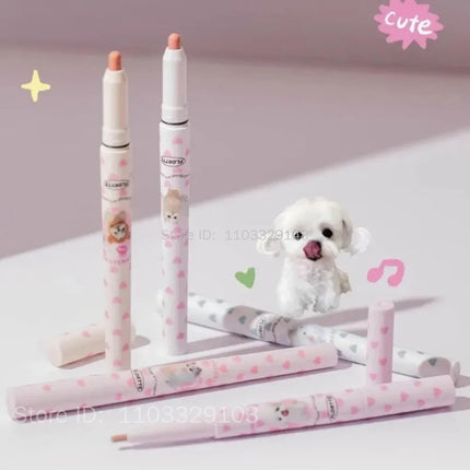FLORTTE Dual-ended Lip Liner Pencil Natural Matte Cute Animals Nude Lipstick Pen Long Lasting Lip Gloss Korean Cosmetic Make Up
