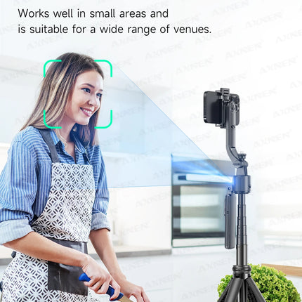 1630mm/64in C17 Tripod Selfie Stick 360° Auto Rotation Shooting Quadruped Phone Stand Face Track Bluetooth Remote Control Tripie