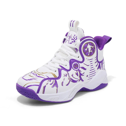 Children Basketball Shoes High Quality Wear Resistant School Competition Training Shoes Ankle Protected Anti Slip Youth Sneakers