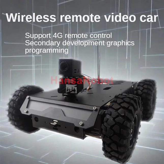 4G Wireless WiFi App RC Smart Video 4WD Robot Car Kit Off Road Obstacle Avoidance Car Mixly Graphical Program Unassembled