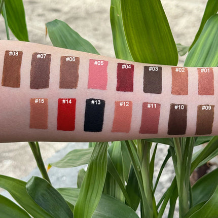 15colors Custom Bulk Lipliner Private Label Pink Package Vegan Lipstick Waterproof Rotating Multi-functional Lip Liner Makeup