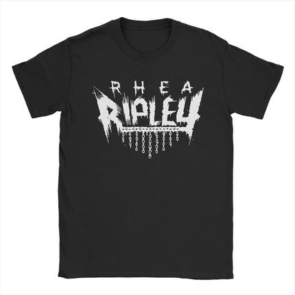 Rhea Ripley B4B Edition T Shirt Men's Cotton Clothes Harajuku  Round Neck Short Sleeve