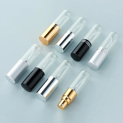 100Pcs 5ml Portable Empty Spray Perfume Bottle Cosmetic Travel Aluminium Spray Bottle For Gift Sample Mini Bottle Parfum Makeup