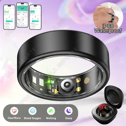 2026 Smart Ring Blood Pressure Heart Rate Sleep Monitoring Smartring IP68 & 5ATM Waterproof Sport Various Colors rings Man Women