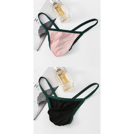 Low Waist Breathable G-Strings & Thongs for Men Sexy and Quick-drying T-back Underwear