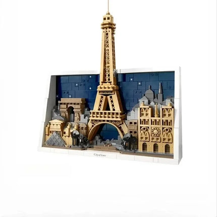 2026 New Souvenir Paris City of Love Home Decoration Set Building Blocks Puzzle Model Puzzle Birthday Gift Toy
