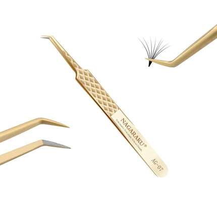 NAGARAKU Precision Fiber Tip Tweezer for Eyelash Extensions Professional Eyelash Tweezers Antistatic Straight