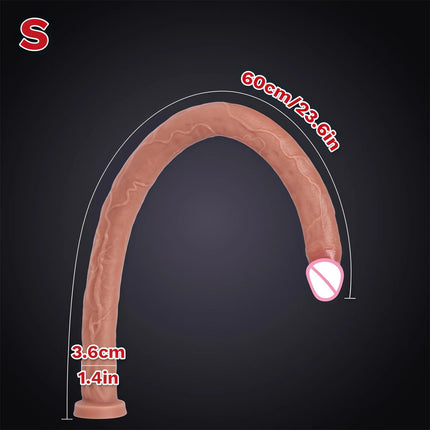 16.73 Inch Flesh Extra Long Dildo Women Realistic Sex Toys Soft Silicone Huge Dildo Strong Suction Cup Large Dildo for Women/Men